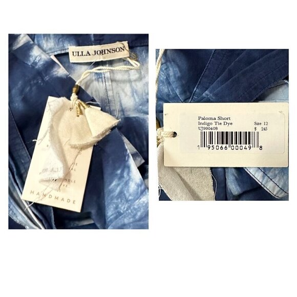 Ulla Johnson Paloma Short, Size 12, Indigo Tie Dye, New with tag - Picture 4 of 14